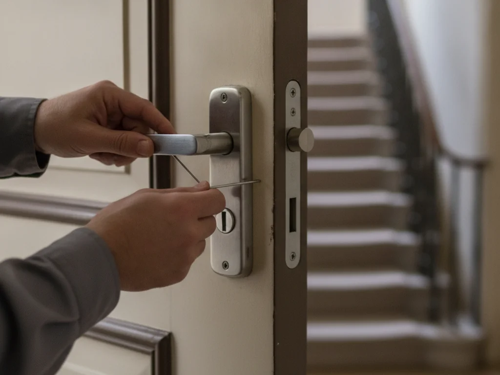 Ouverture de porte claquée